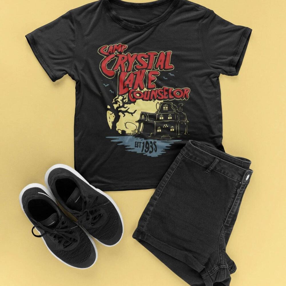 Camp Crystal Lake Counselor T Shirt For Jason Voorhees Fans Retro Horror Shirt